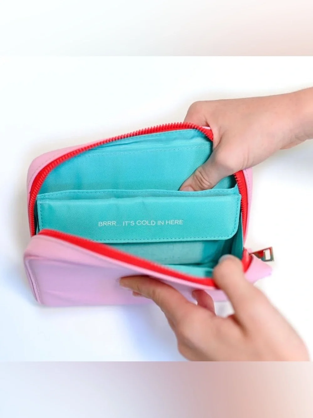 New Bergy Bag Pink Women's Insulated Cosmetic Clutch